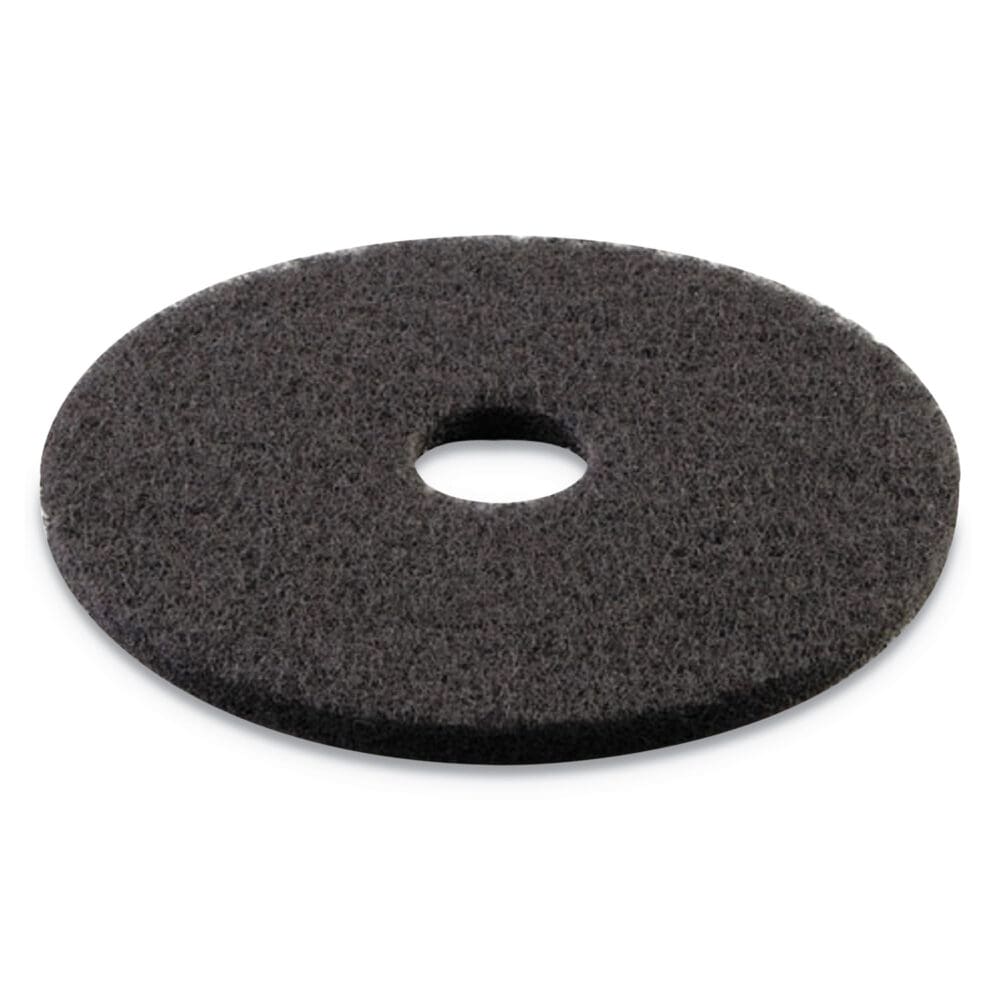 Stripping Floor Pads, 12" Diameter, Black, 5/Carton - Image 2