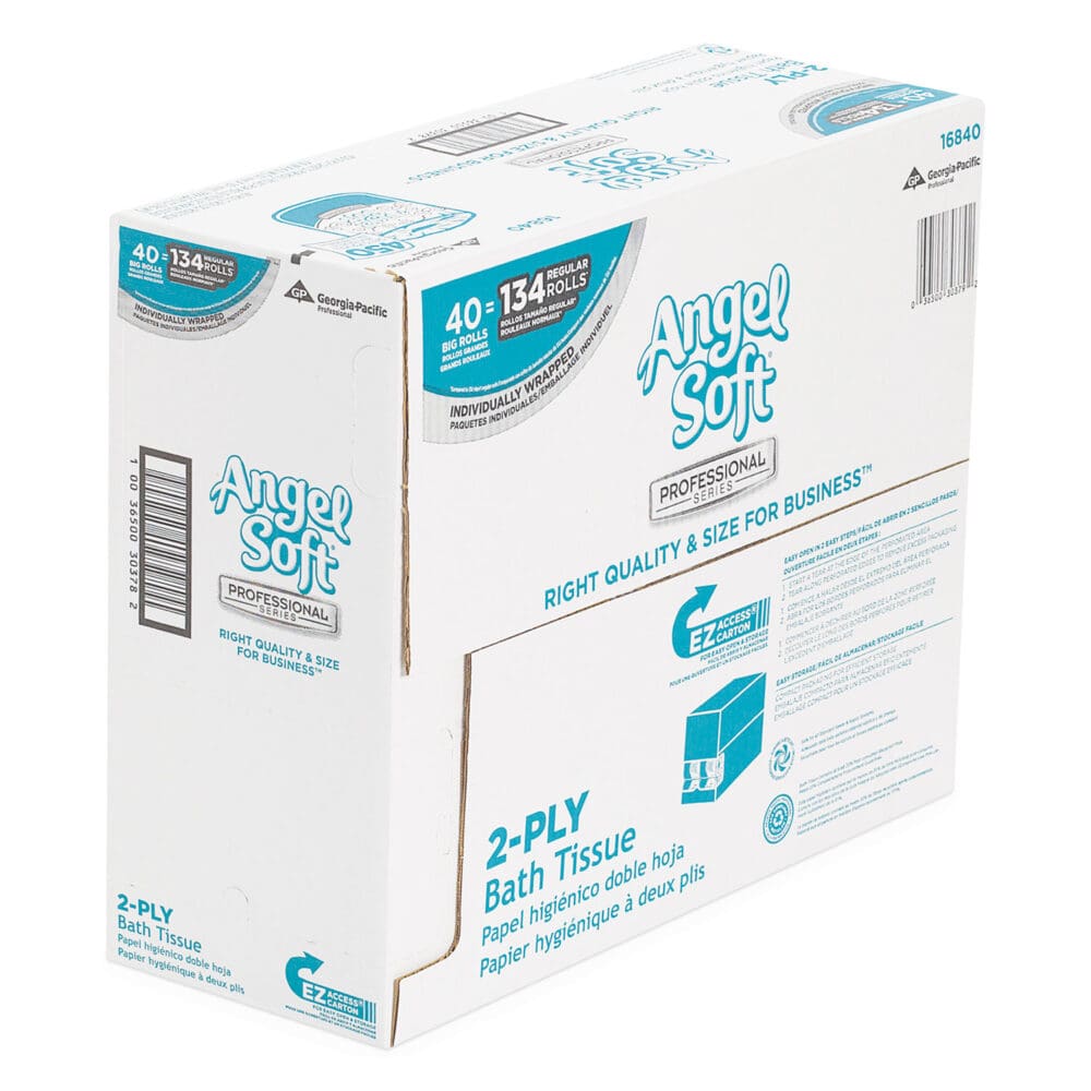 Angel Soft ps Premium Bathroom Tissue, Septic Safe, 2-Ply, White, 450 Sheets/Roll, 40 Rolls/Carton - Image 5