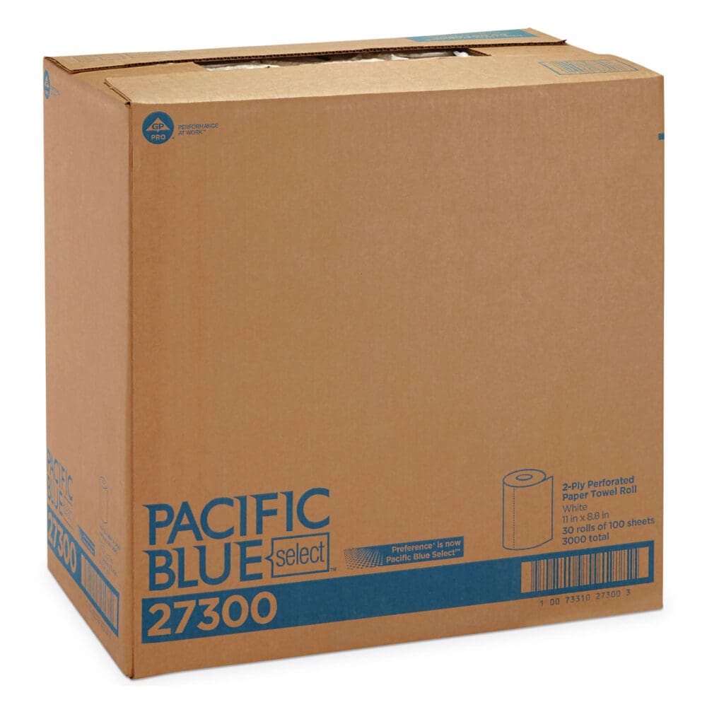 Pacific Blue Select Two-Ply Perforated Paper Kitchen Roll Towels, 2-Ply, 11 x 8.88, White, 100/Roll - Image 5