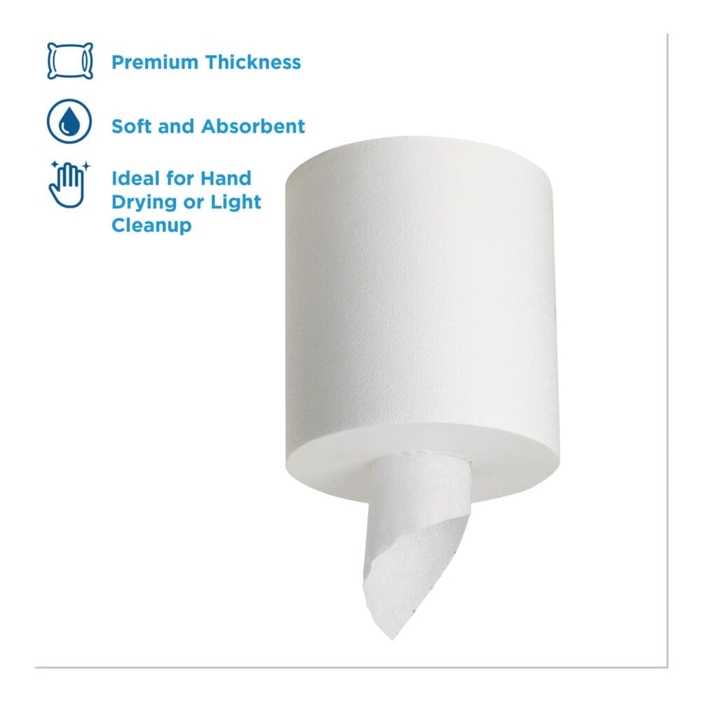 SofPull Center-Pull Perforated Paper Towels, 1-Ply, 7.8 x 15, White, 320/Roll, 6 Rolls/Carton - Image 5