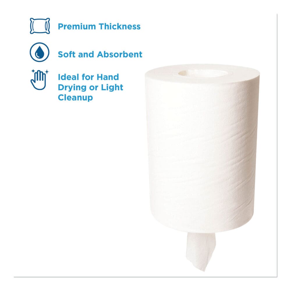 SofPull Premium Junior Capacity Towel, 1-Ply, 7.8 x 14.8, White, 225/Roll, 8 Rolls/Carton - Image 5