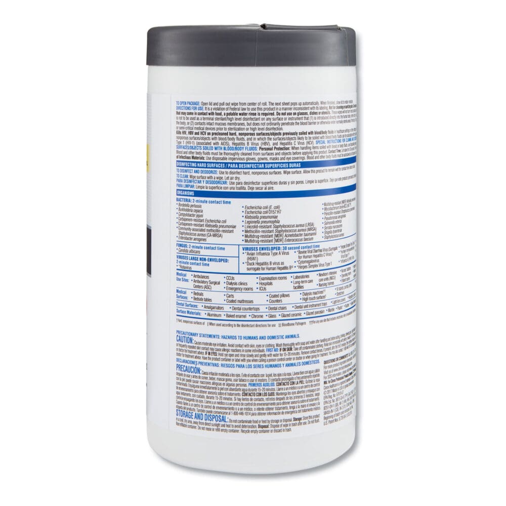 VersaSure Cleaner Disinfectant Wipes, 1-Ply, 8 x 6.75, Original Scent, White, 85 Towels/Can - Image 2