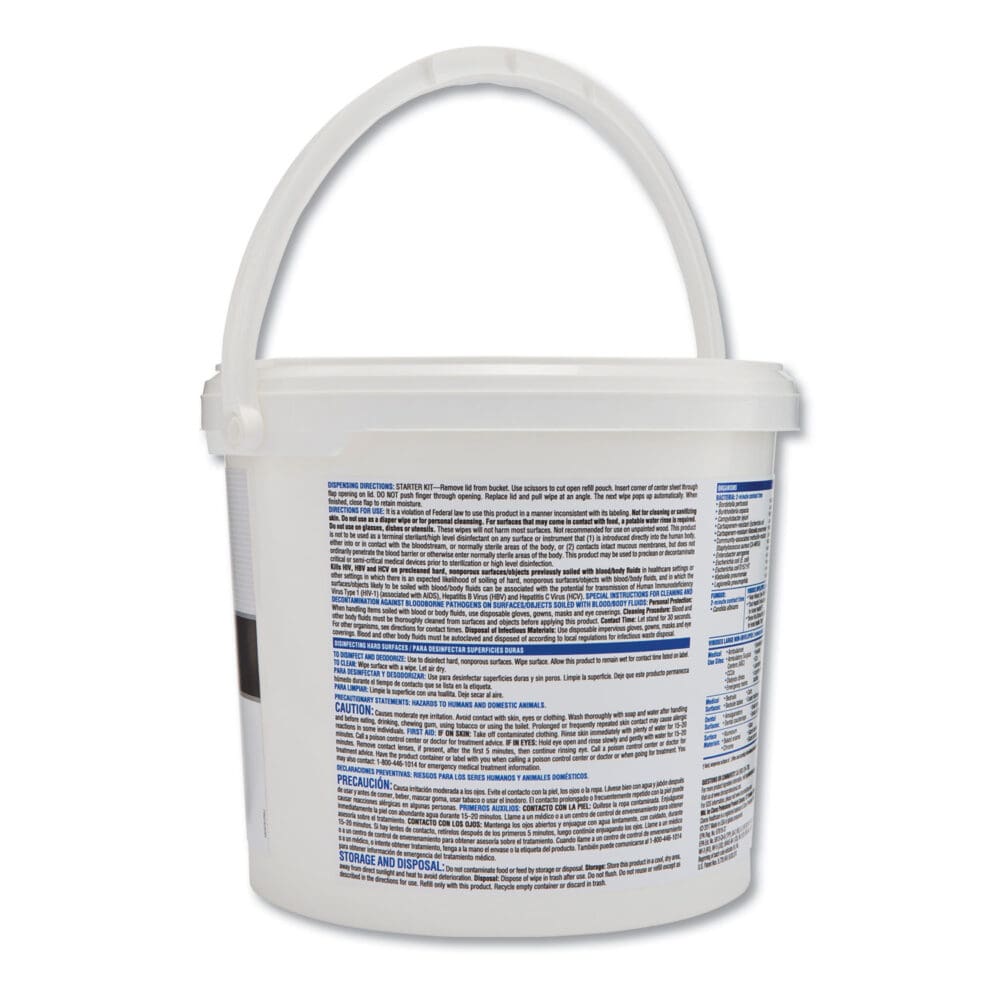 VersaSure Cleaner Disinfectant Wipes, 1-Ply, 12 x 12, Fragranced, White, 110/Bucket - Image 2