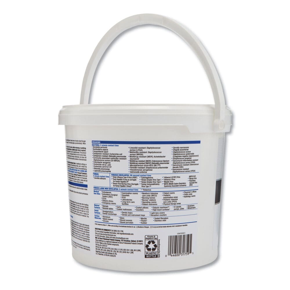 VersaSure Cleaner Disinfectant Wipes, 1-Ply, 12 x 12, Fragranced, White, 110/Bucket - Image 3