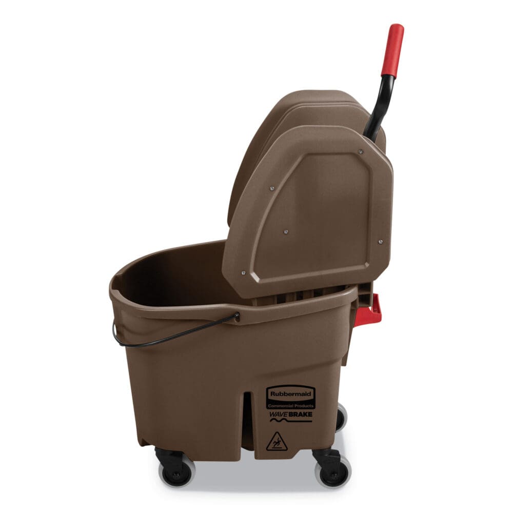 WaveBrake 2.0 Bucket/Wringer Combos, Down-Press, 35 qt, Plastic, Brown - Image 5