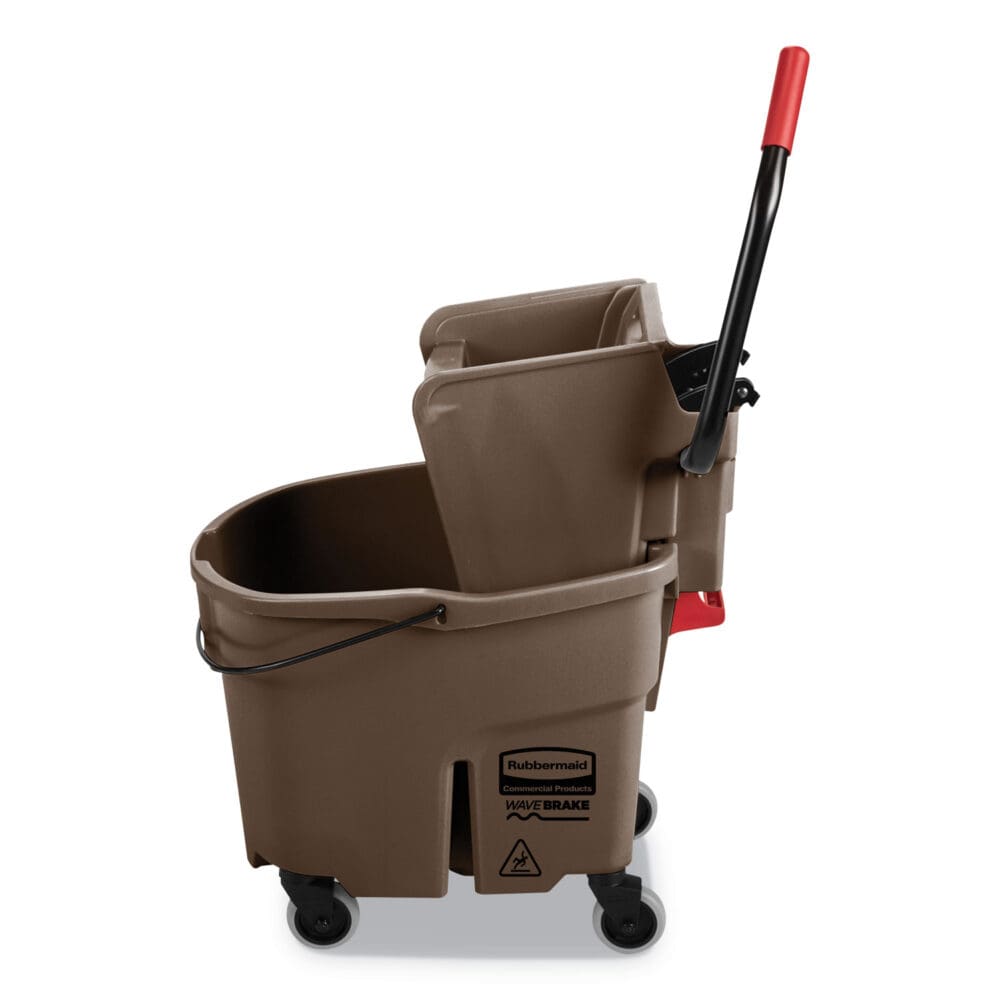 WaveBrake 2.0 Bucket/Wringer Combos, Side-Press, 35 qt, Plastic, Brown - Image 5
