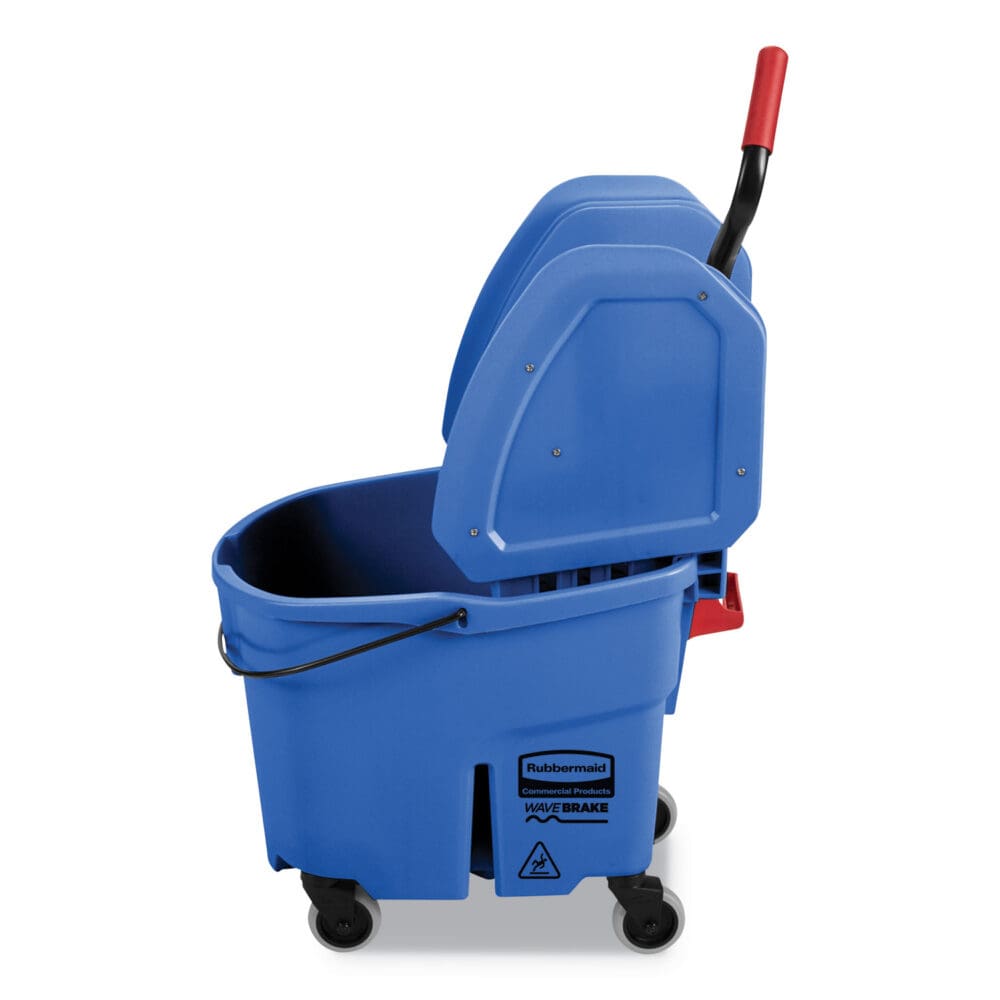 WaveBrake 2.0 Bucket/Wringer Combos, Down-Press, 35 qt, Plastic, Blue - Image 5