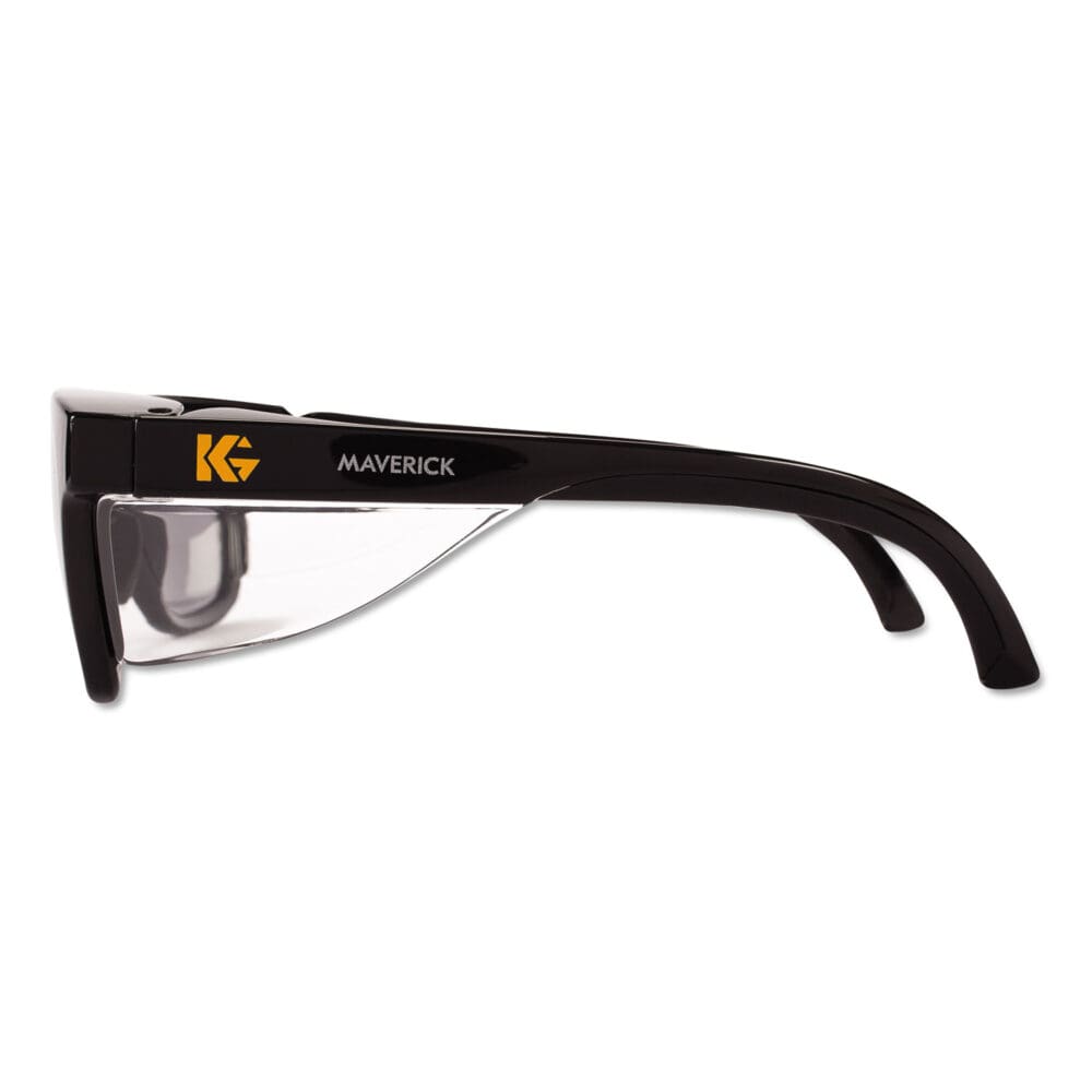 Maverick Safety Glasses, Black, Polycarbonate Frame, Smoke Lens, 12/Box - Image 2