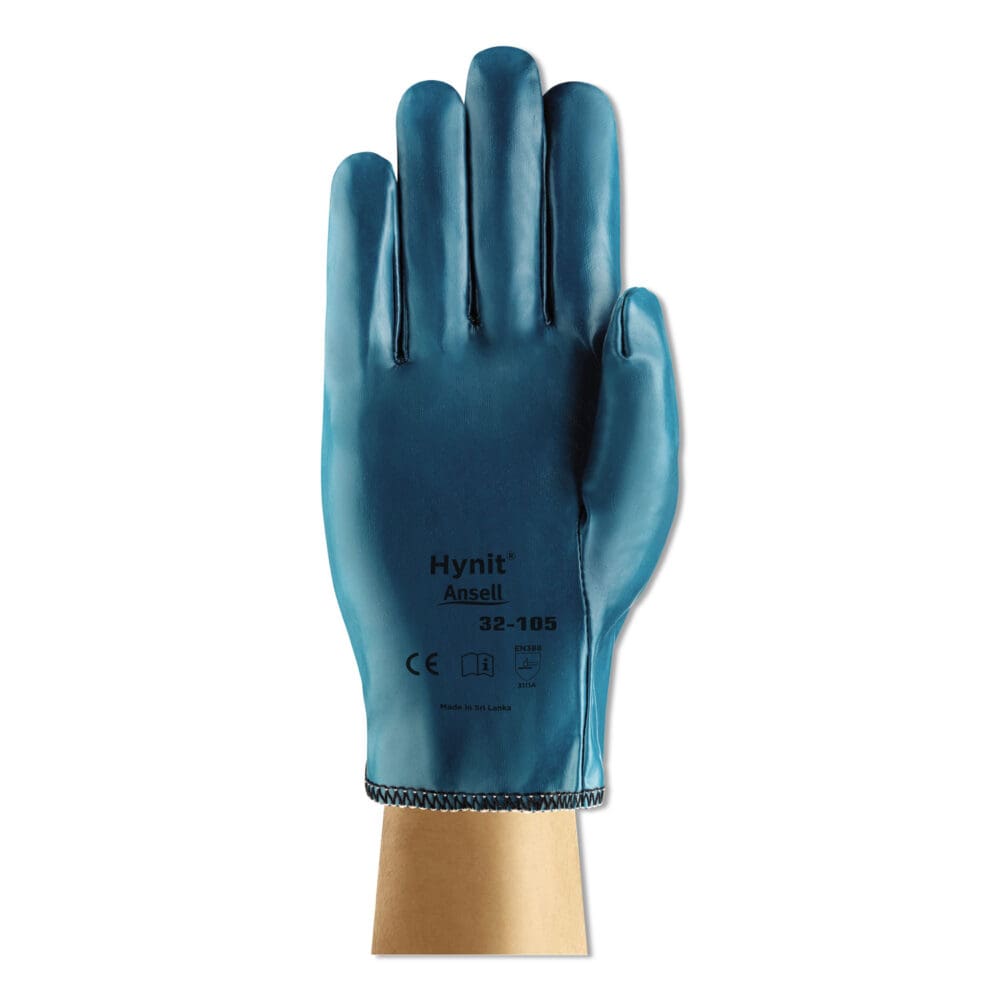 Hynit Nitrile Gloves, Blue, Size 7 1/2, Dozen - Image 2