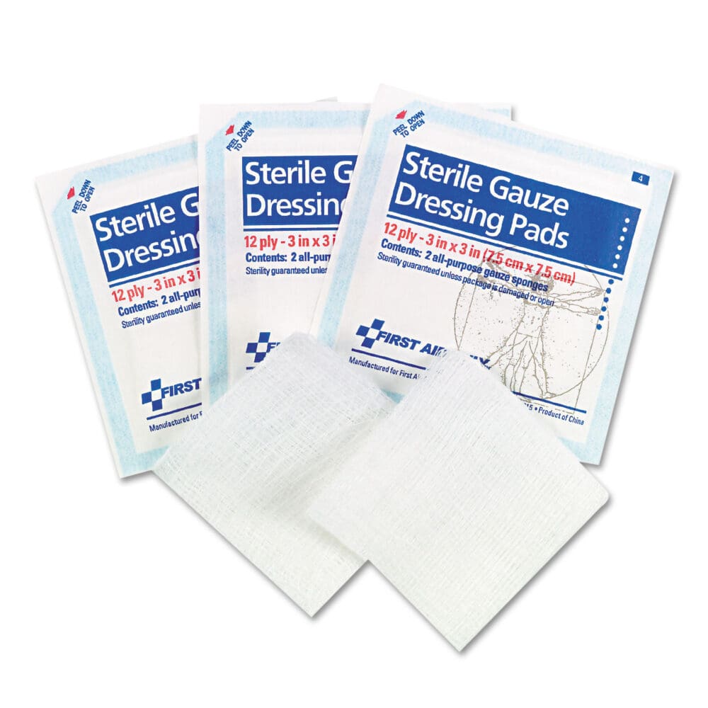 SmartCompliance Gauze Pads, Sterile, 12-Ply, 3 x 3, 5 Dual-Pads/Pack - Image 2