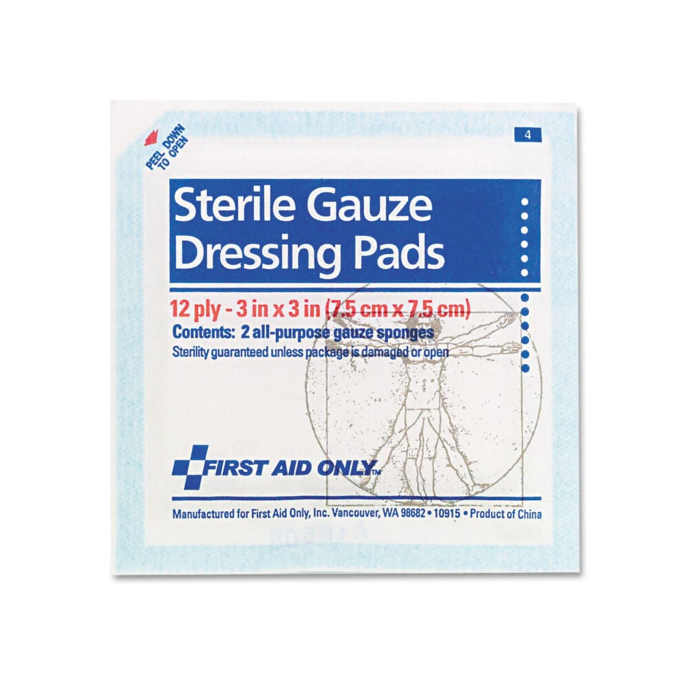 SmartCompliance Gauze Pads, Sterile, 12-Ply, 3 x 3, 5 Dual-Pads/Pack - Image 3