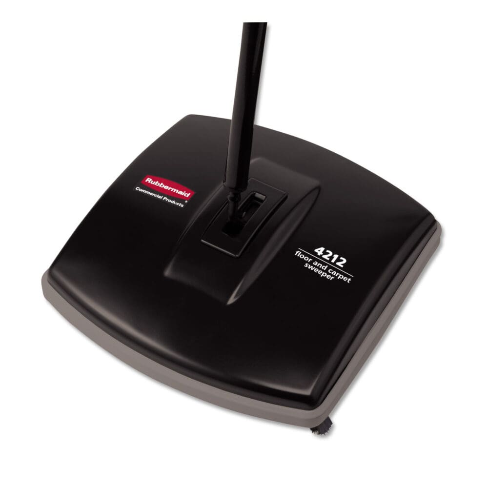 Floor and Carpet Sweeper, 44" Handle, Black/Gray - Image 2