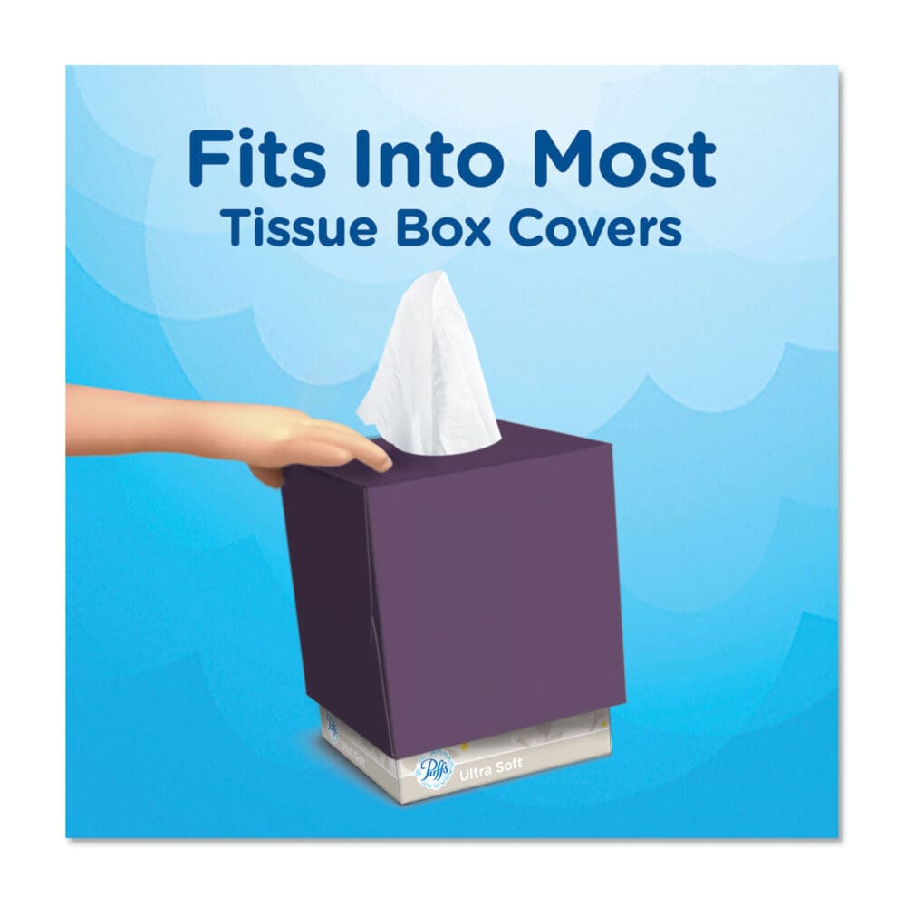 Ultra Soft Facial Tissue, 2-Ply, White, 56 Sheets/Box, 4 Boxes/Pack, 6 Packs/Carton - Image 4