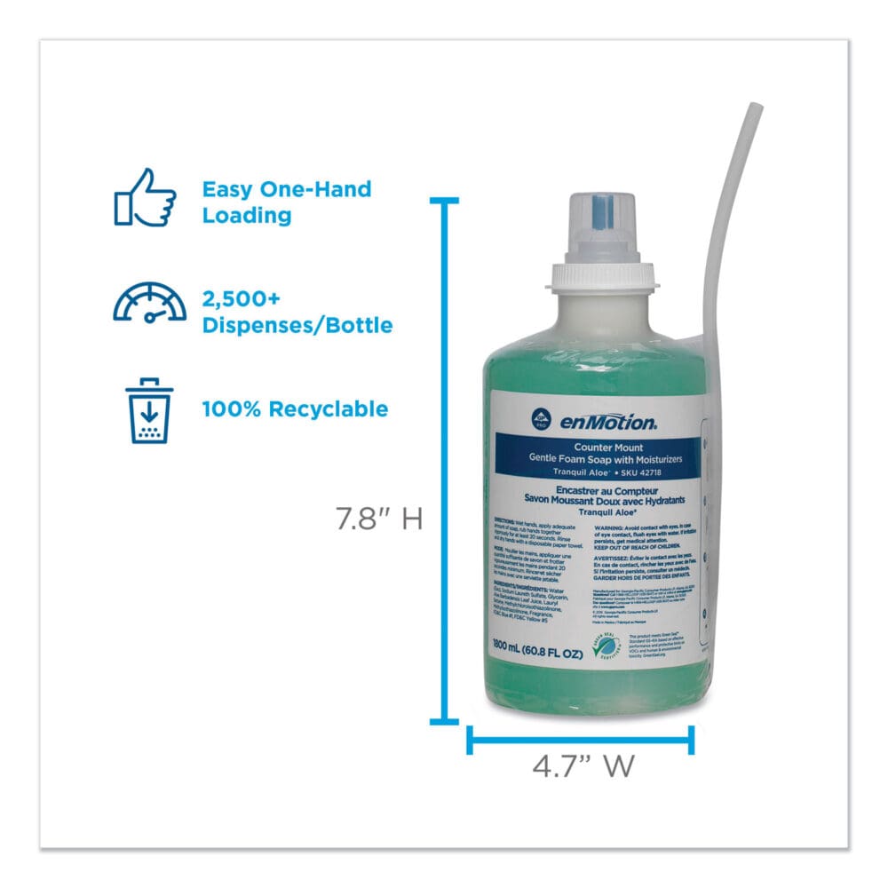 GP enMotion Counter Mount Foam Soap Refill, Tranquil Aloe, 1,800 mL, 2/Carton - Image 8