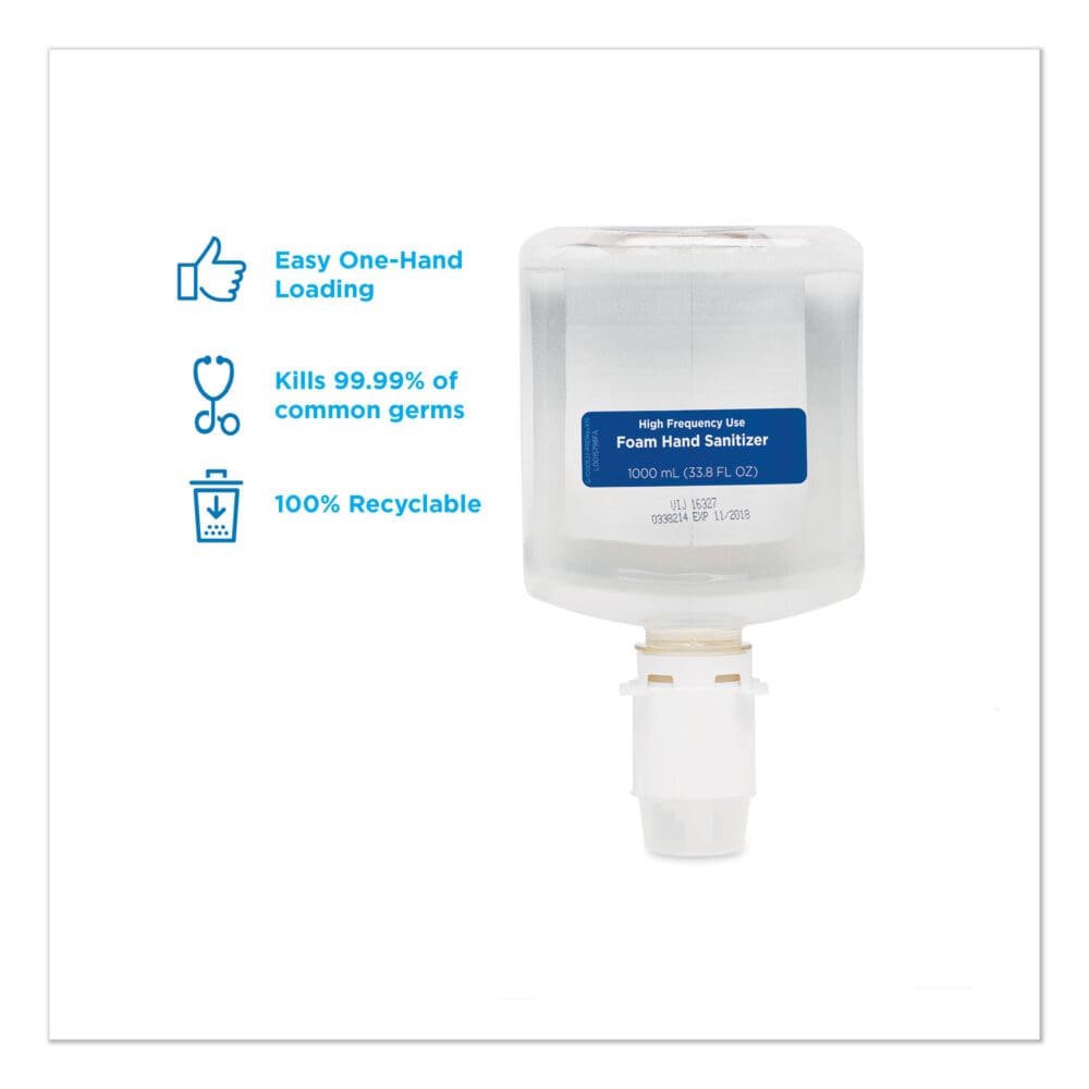 GP enMotion High-Frequency-Use Foam Sanitizer Dispenser Refill, Fragrance-Free, 1,000 mL, Fragrance-Free, 2/Carton - Image 8