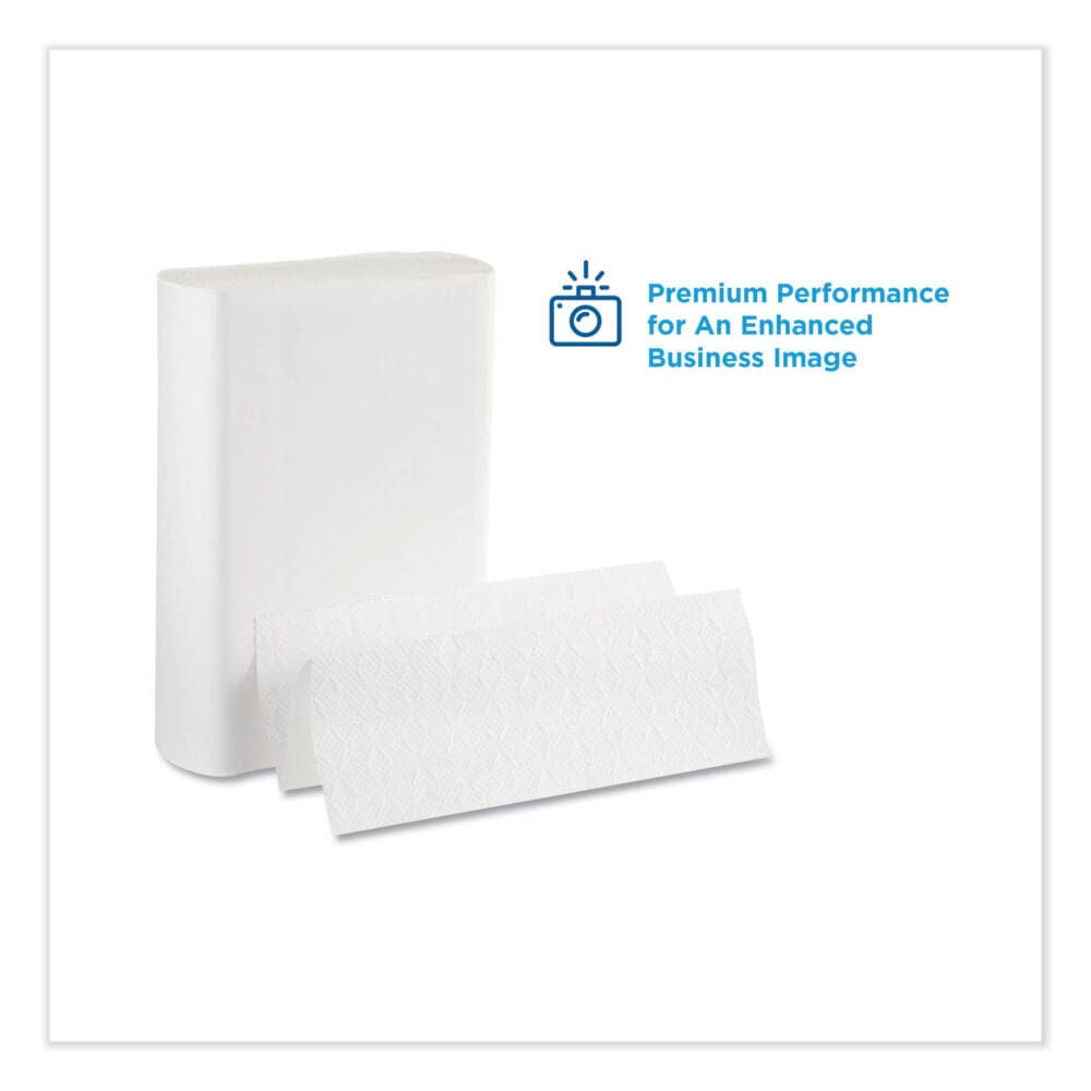 Pacific Blue Ultra Folded Paper Towels, 1-Ply, 10.2 x 10.8, White, 220/Pack, 10 Packs/Carton - Image 2