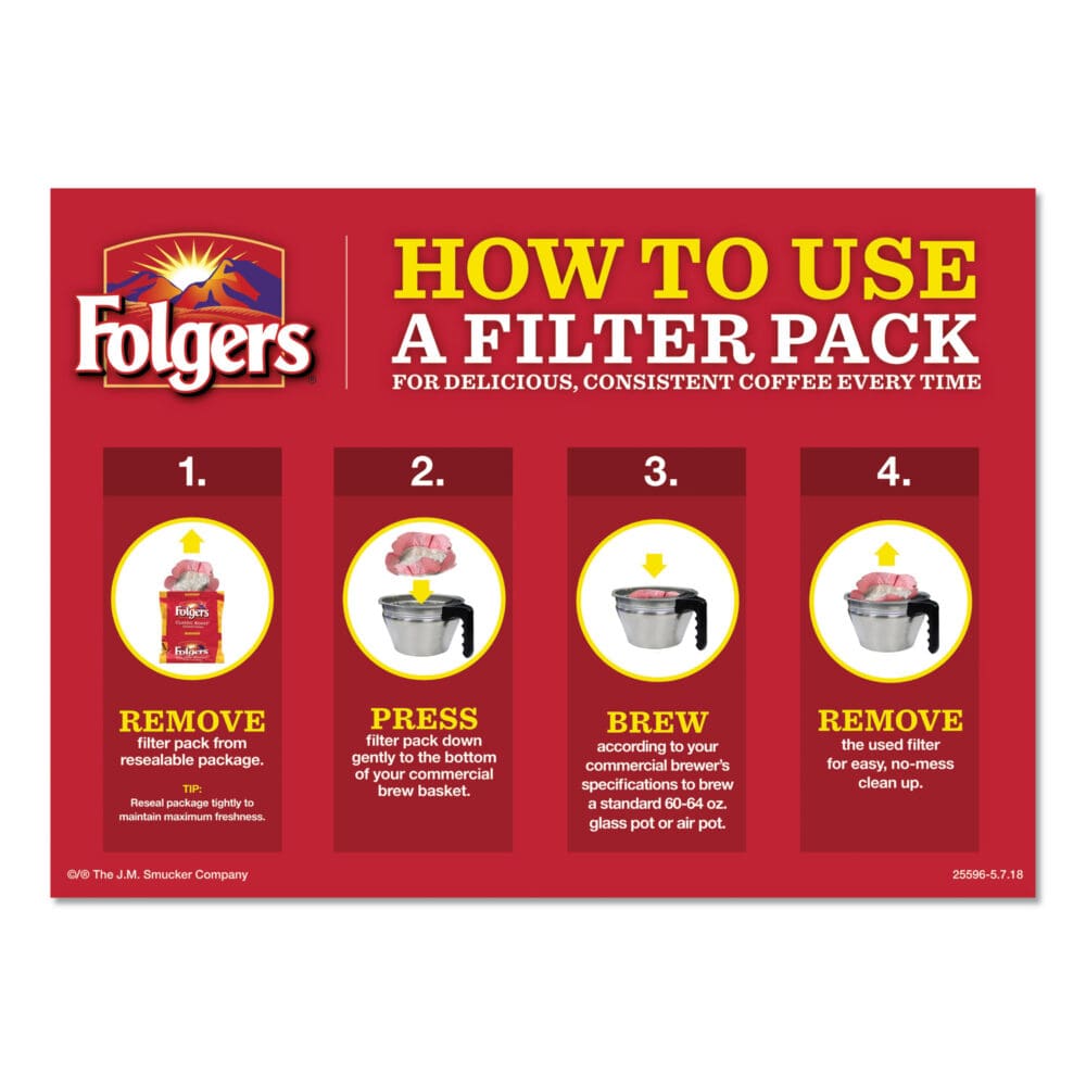 Coffee Filter Packs, Classic Roast, .9oz, 160/Carton - Image 3