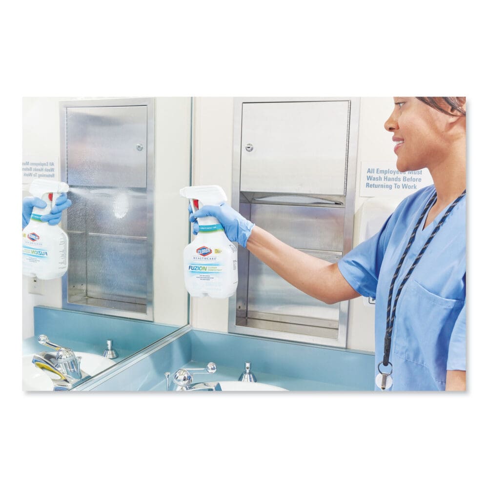 Fuzion Cleaner Disinfectant, Unscented, 32 oz Spray Bottle, 9/Carton - Image 10