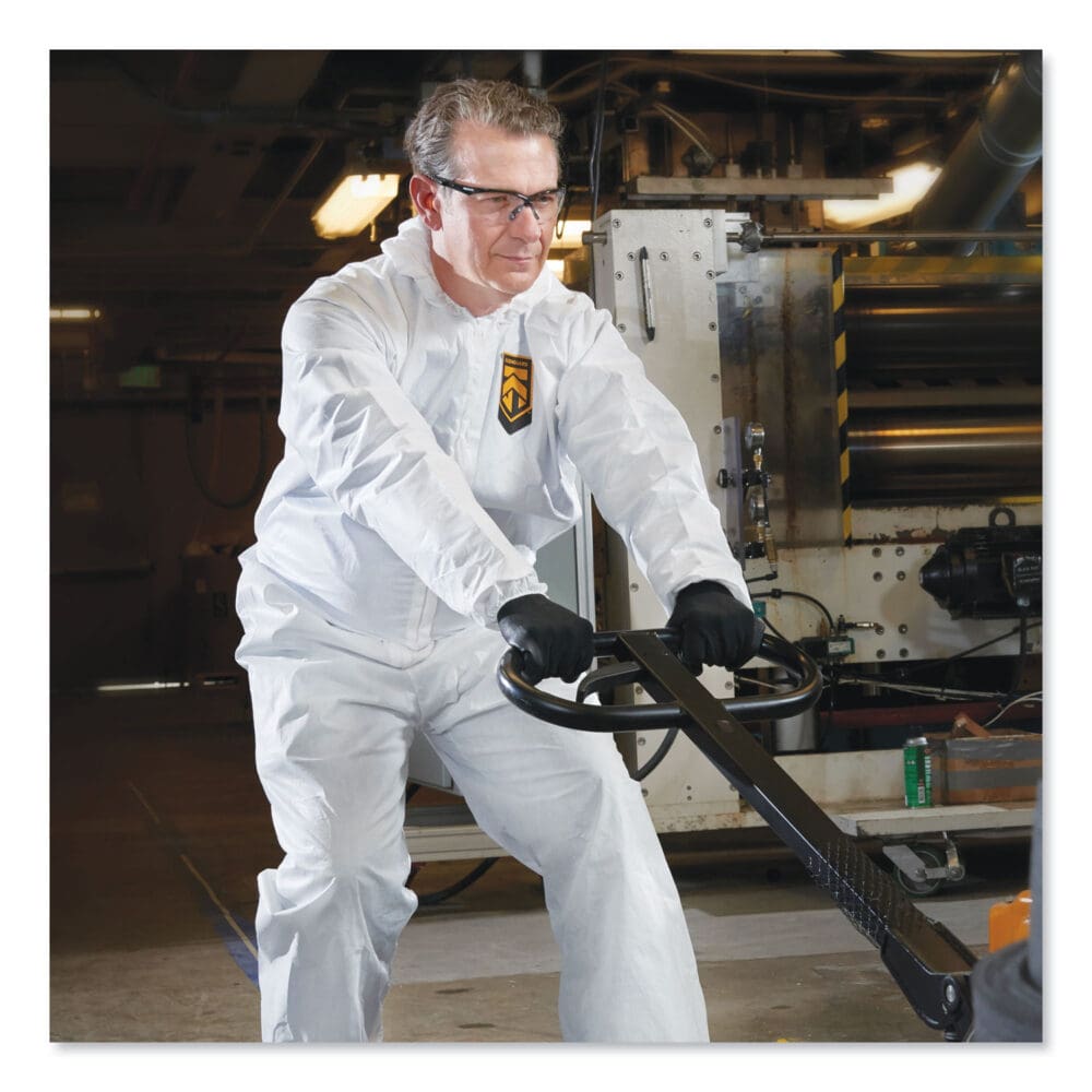 A20 Elastic Back and Ankle Hood and Boot Coveralls, X-Large, White, 24/Carton - Image 6