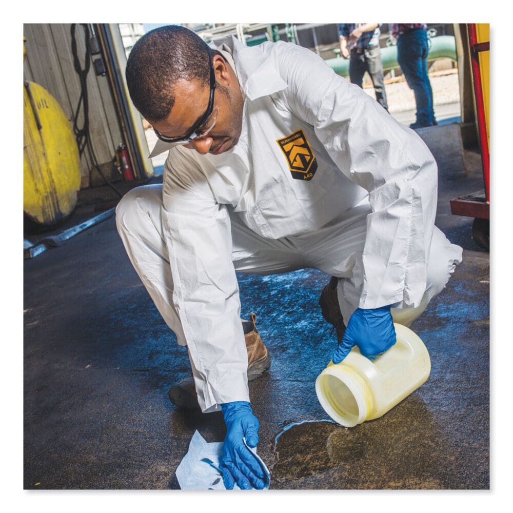 A40 Coveralls, Elastic Wrists/Ankles, X-Large, White - Image 3