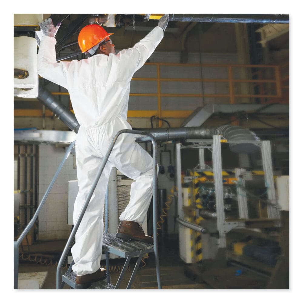 A30 Elastic-Back Coveralls, White, X-Large, 25/Carton - Image 2