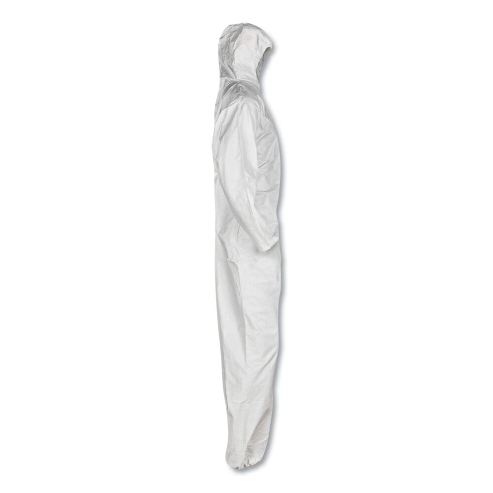 A30 Elastic Back and Cuff Hooded Coveralls, Medium, White, 25/Carton - Image 5