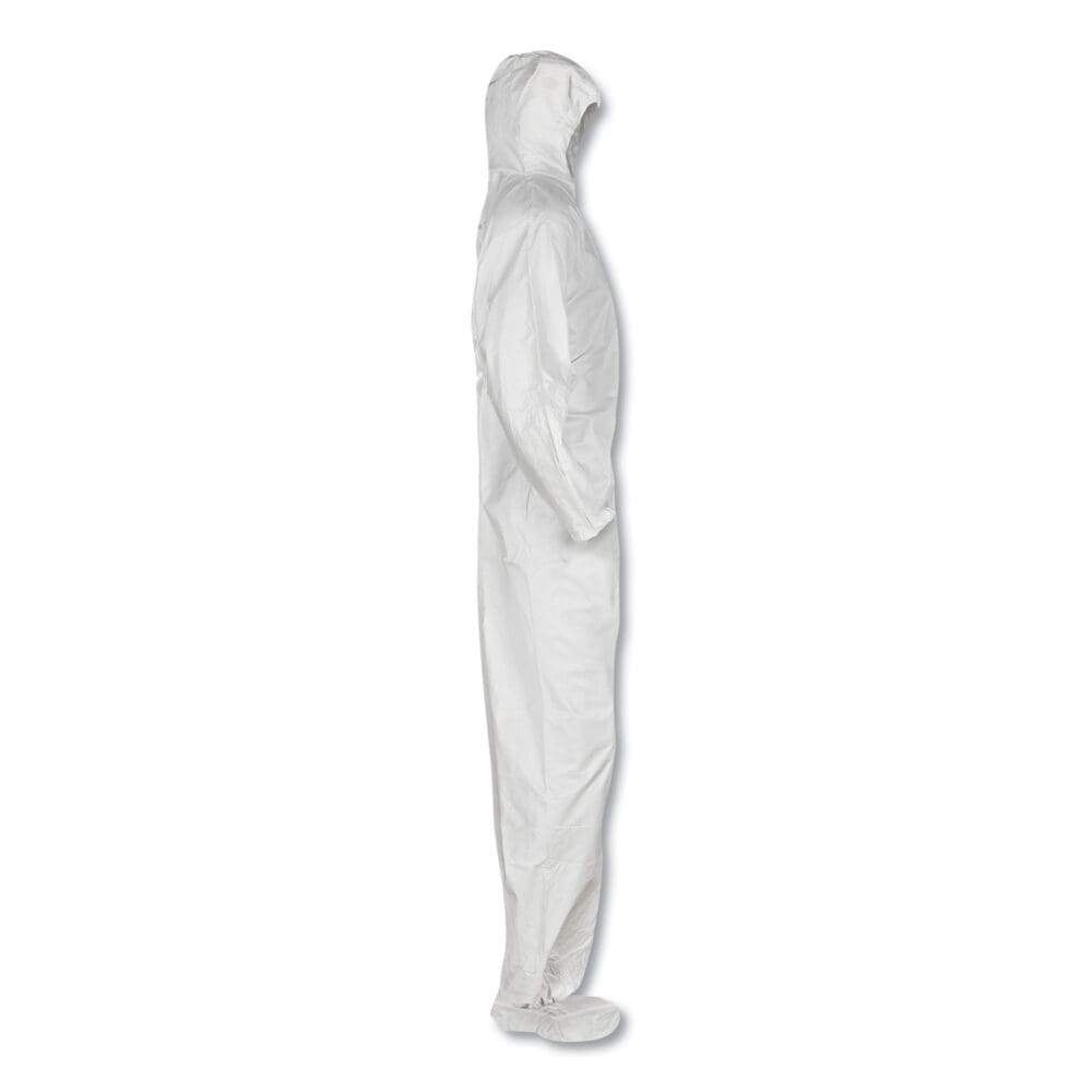 A20 Elastic Back and Ankle Hood and Boot Coveralls, 2X-Large, White, 24/Carton - Image 4