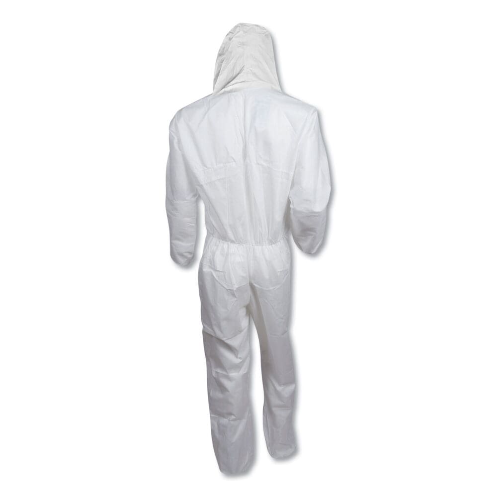 A30 Elastic Back and Cuff Hooded Coveralls, Medium, White, 25/Carton - Image 6