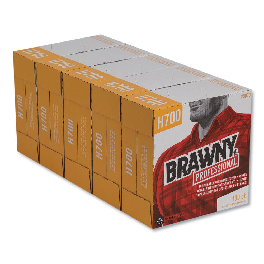 Medium Weight HEF Shop Towels, 9.1 x 16.5, 100/Box - Image 3