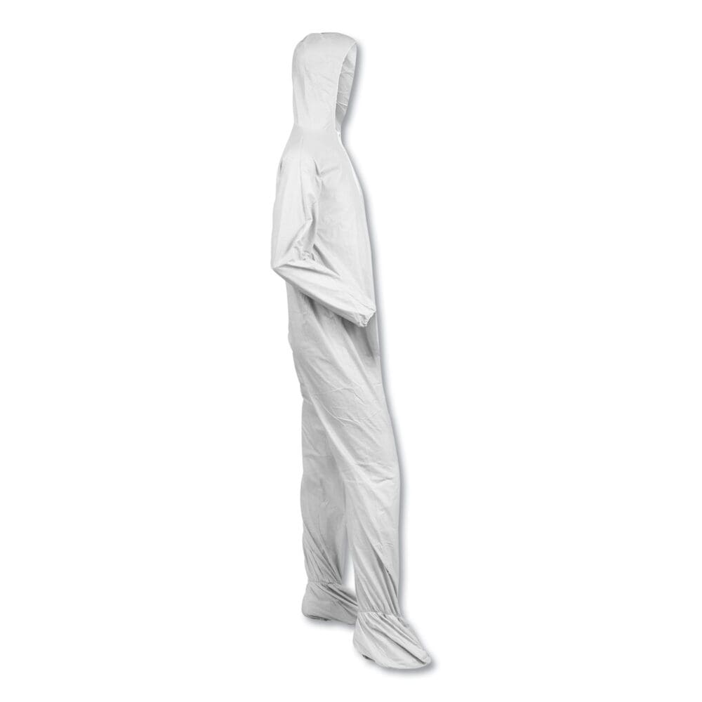 A40 Elastic-Cuff, Ankle, Hood and Boot Coveralls, 2X-Large, White, 25/Carton - Image 4