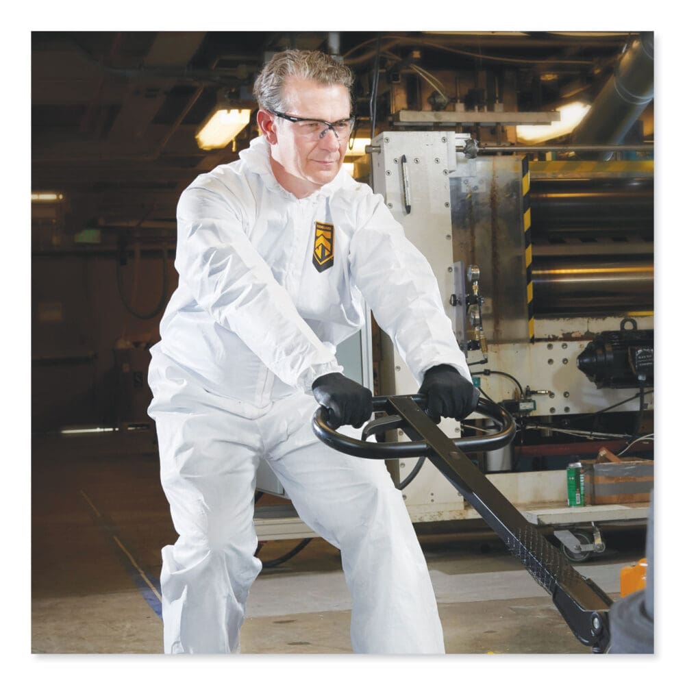 A40 Elastic-Cuff and Ankles Hooded Coveralls, 2X-Large, White, 25/Carton - Image 3