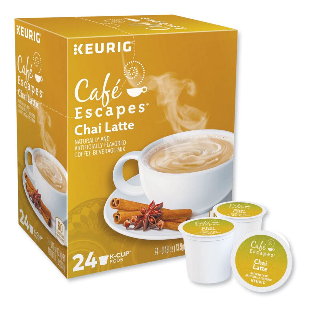 Cafe Escapes Chai Latte K-Cups, 96/Carton - Image 2