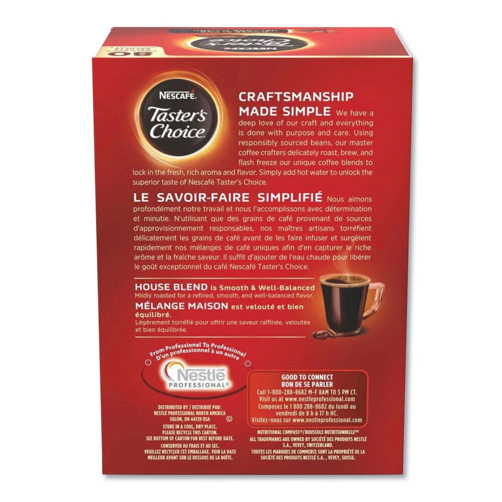 Taster's Choice Stick Pack, House Blend, .06 oz, 480/Carton - Image 3