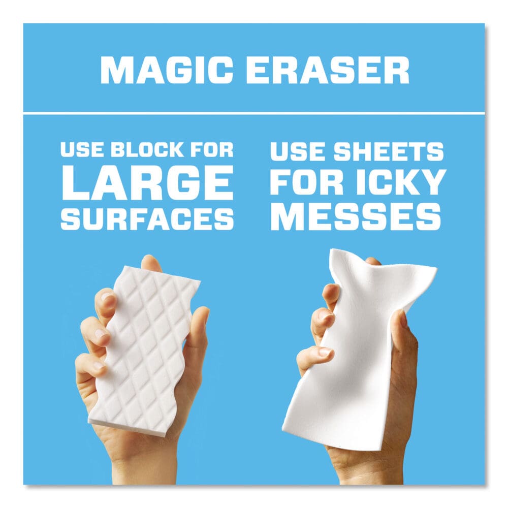 Magic Eraser Sheets, 3.5 x 5.8, 0.03" Thick, White, 16/Pack - Image 2