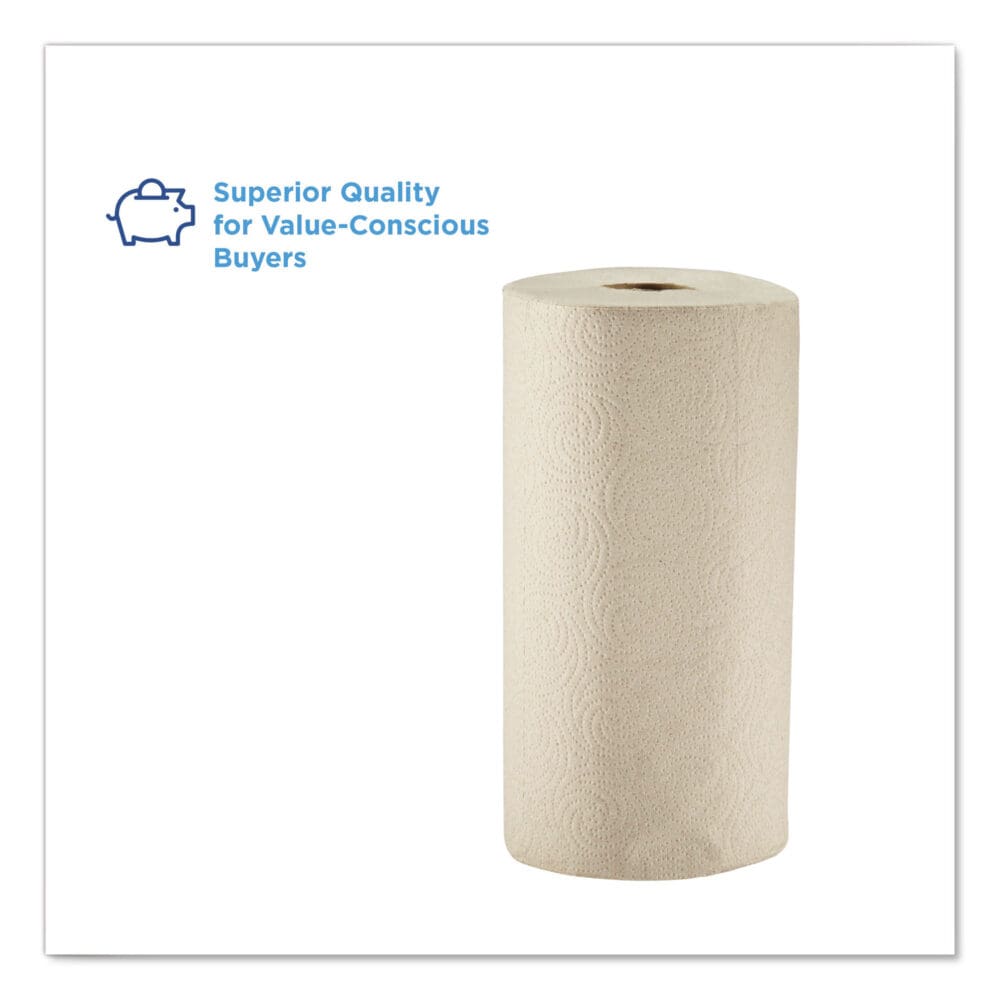 Pacific Blue Basic Jumbo Perforated Kitchen Roll Paper Towels, 2-Ply, 11 x 8.8, Brown, 250/Roll, 12 Rolls/Carton - Image 2