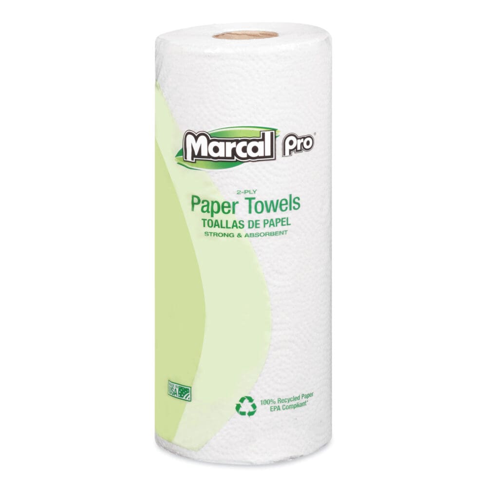 100% Premium Recycled Perforated Kitchen Roll Towels, 2-Ply, 11 x 9, White, 70/Roll, 15 Rolls/Carton - Image 2