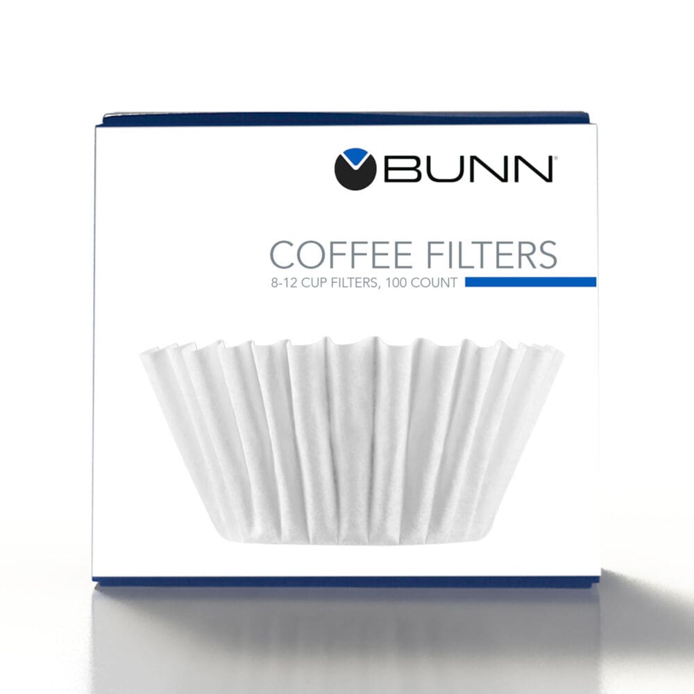 Coffee Filters, 8 to 12 Cup Size, Flat Bottom, 100/Pack - Image 2