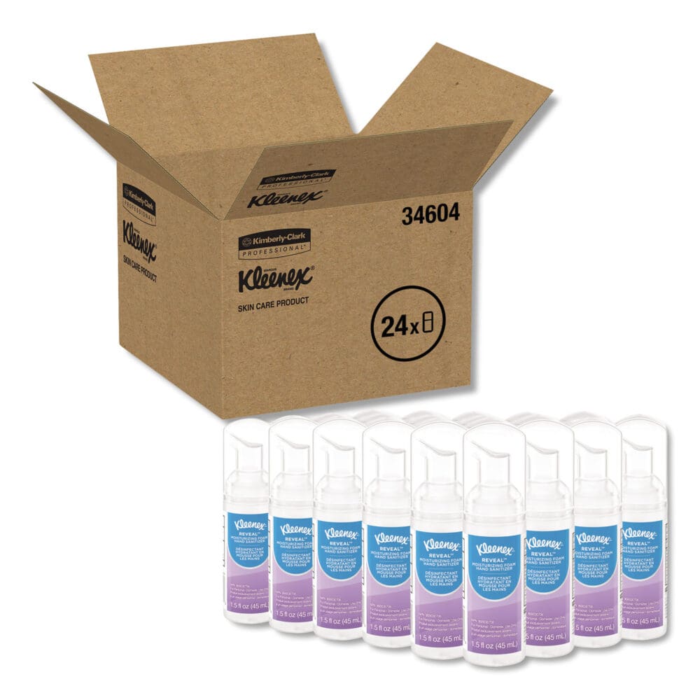Ultra Moisturizing Foam Hand Sanitizer, 1.5 oz Pump Bottle, Unscented, 24/Carton - Image 3