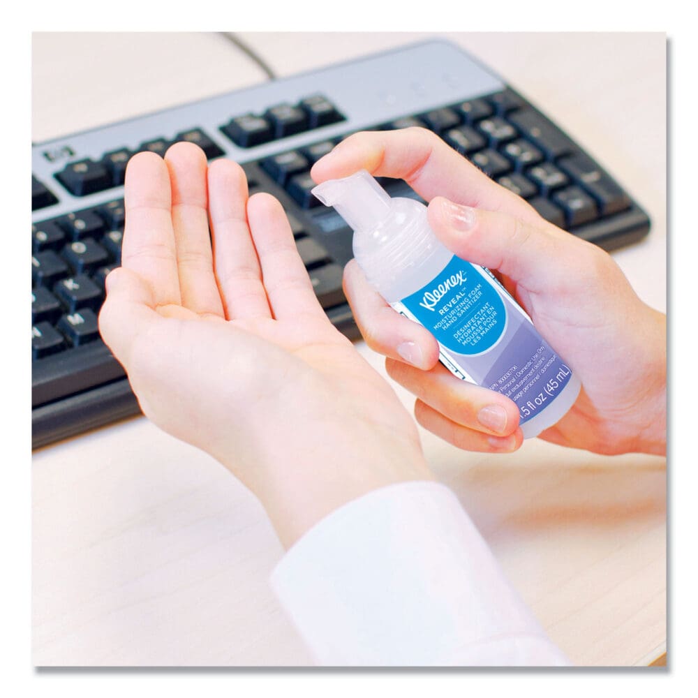 Ultra Moisturizing Foam Hand Sanitizer, 1.5 oz Pump Bottle, Unscented, 24/Carton - Image 4