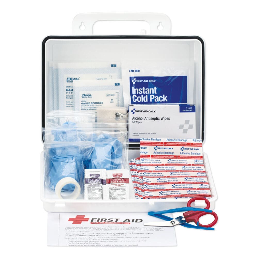 Office First Aid Kit, for Up to 25 People, 131 Pieces, Plastic Case - Image 5