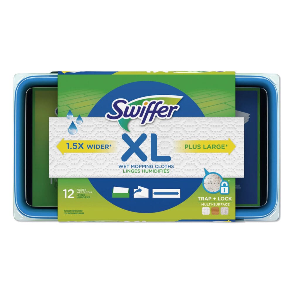 Max/XL Wet Refill Cloths, 16.5 x 9, White, 12/Tub, 6 Tubs/Carton - Image 4