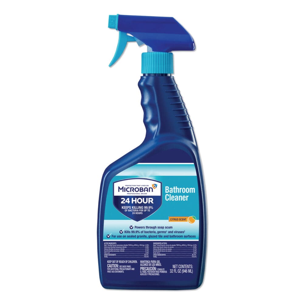 24-Hour Disinfectant Bathroom Cleaner, Citrus, 32 oz Spray Bottle, 6/Carton - Image 7
