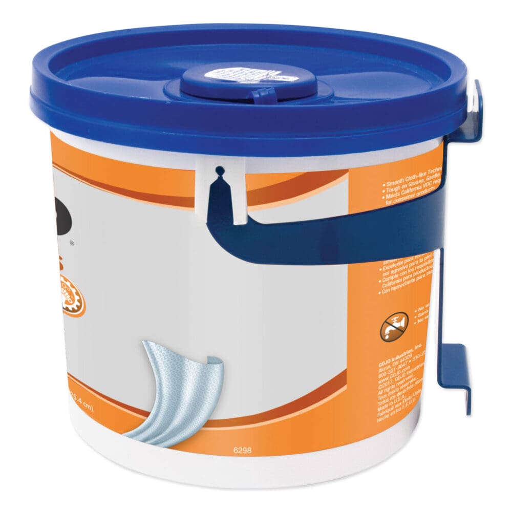 FAST TOWELS Hand Cleaning Towels, 7.75 x 11, Fresh Citrus, Blue, 130/Bucket, 4 Buckets/Carton - Image 2