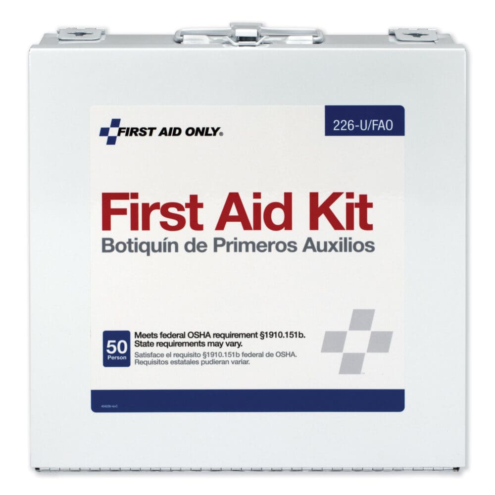 First Aid Station for 50 People, 196 Pieces, OSHA Compliant, Metal Case - Image 2
