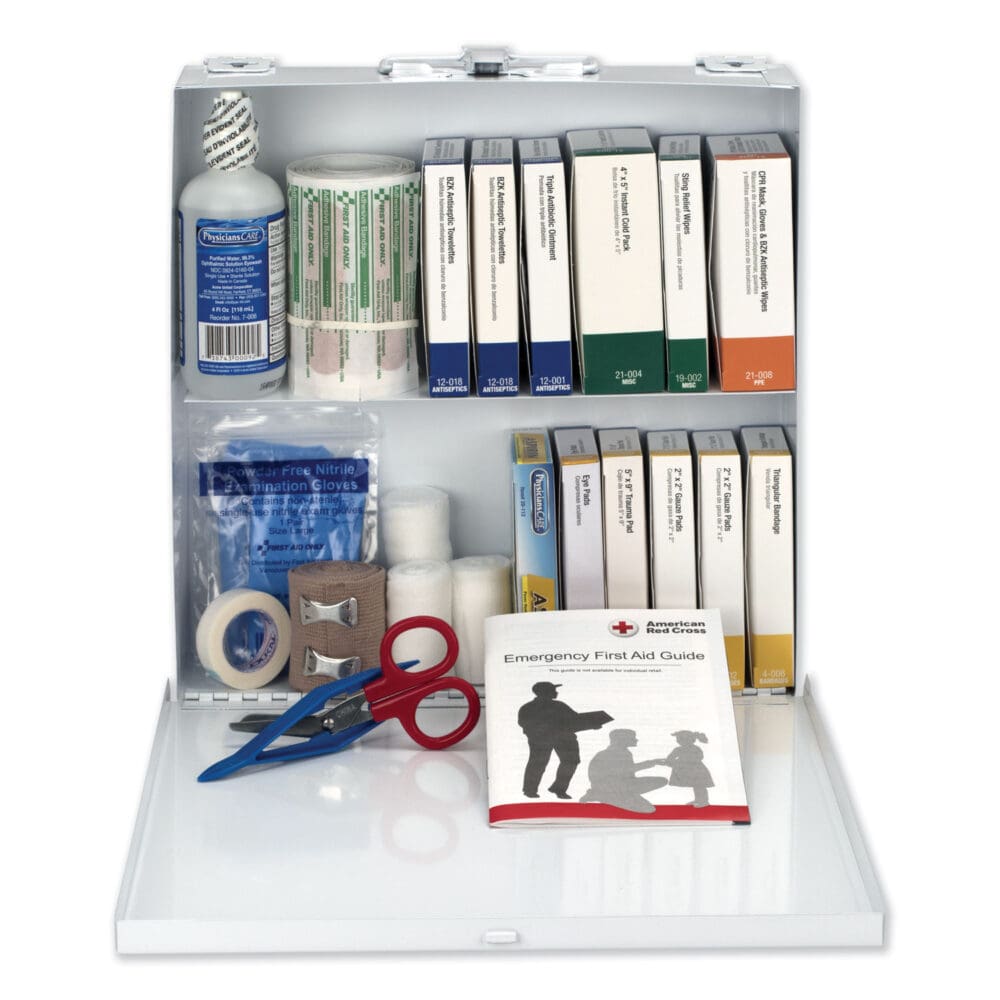 First Aid Station for 50 People, 196 Pieces, OSHA Compliant, Metal Case - Image 3
