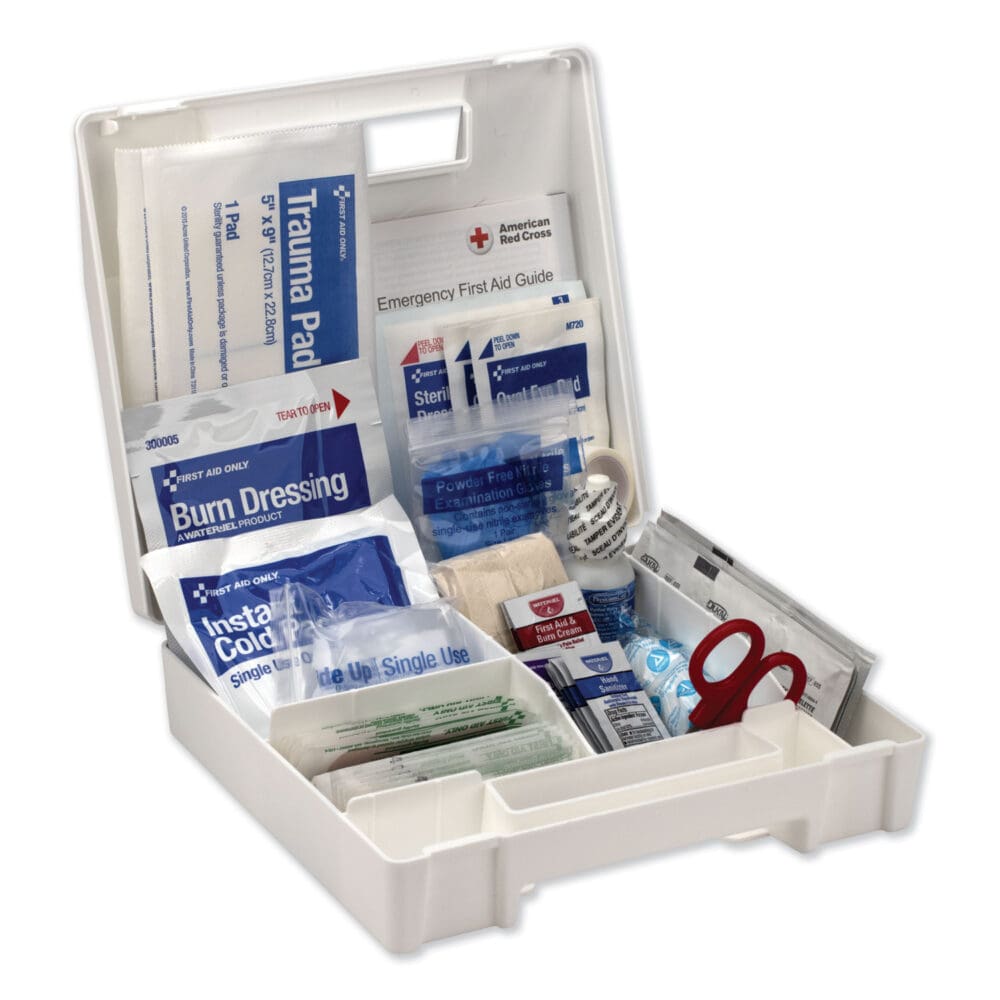 ANSI 2015 Compliant Class A Type I and II First Aid Kit for 25 People, 89 Pieces, Plastic Case - Image 3