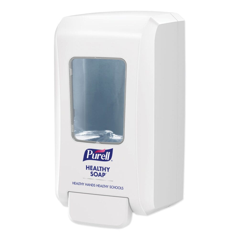 FMX-20 Soap Push-Style Dispenser, 2,000 mL, 4.68 x 6.5 x 11.66, For K-12 Schools, White, 6/Carton - Image 4