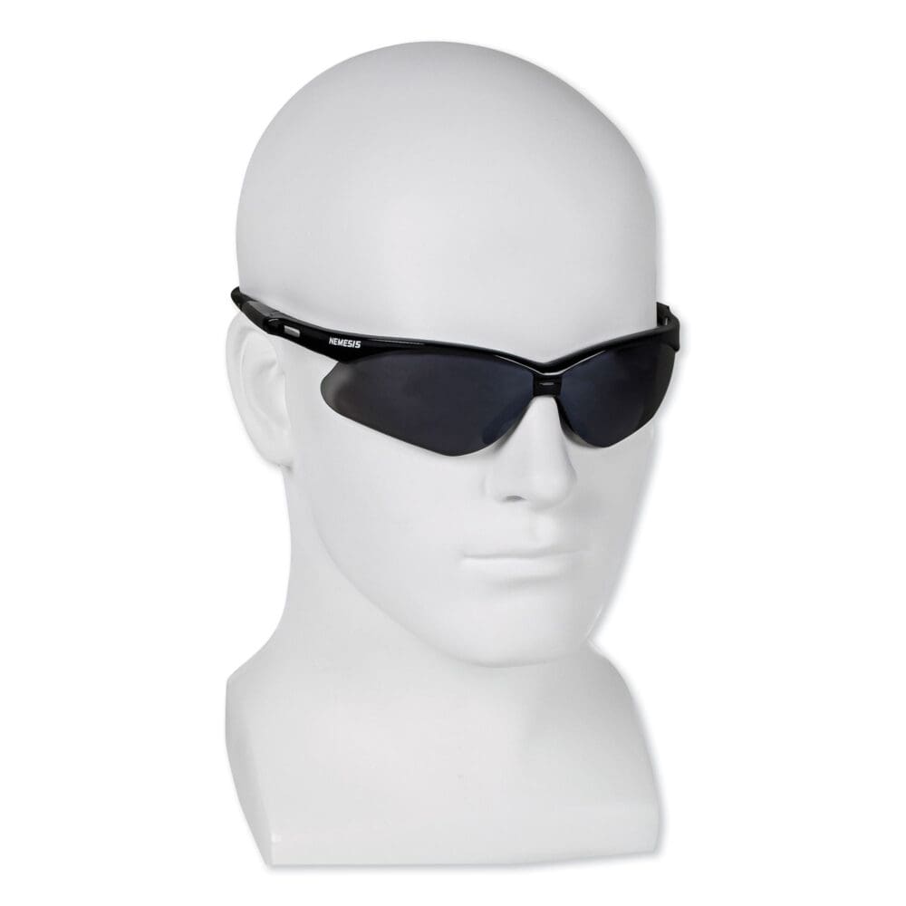 V30 Nemesis Safety Glasses, Black Frame, Smoke Lens - Image 3
