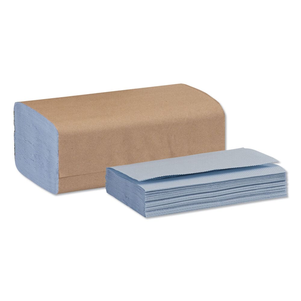 Windshield Towel, 2-Ply, 9.13 x 10.25, Blue, 140/Pack, 16 Packs/Carton - Image 4