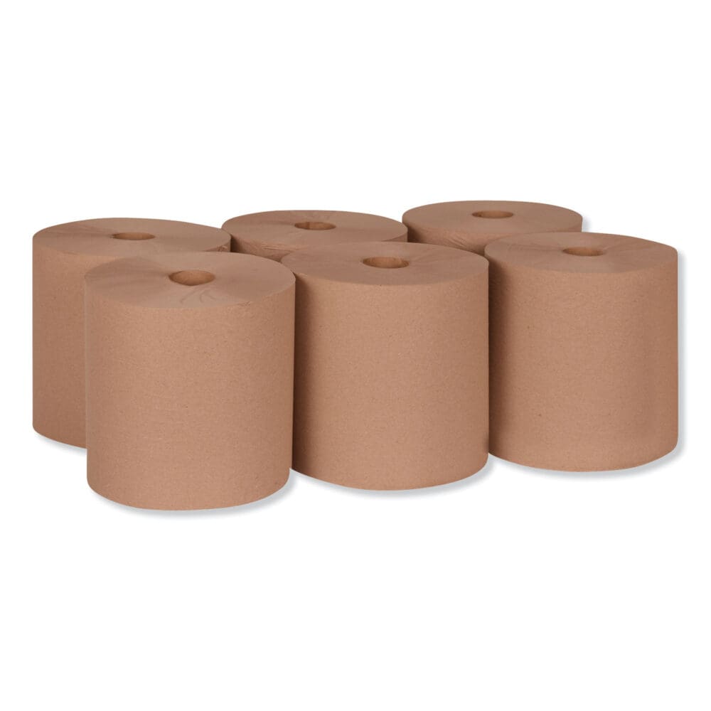 Hardwound Roll Towel, 1-Ply, 7.88" x 1,000 ft, Natural, 6 Rolls/Carton - Image 6